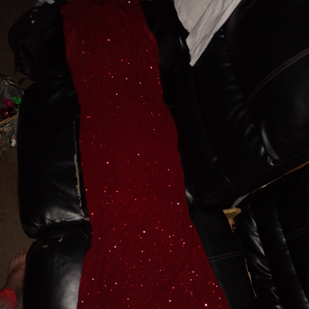 Red formal dress
